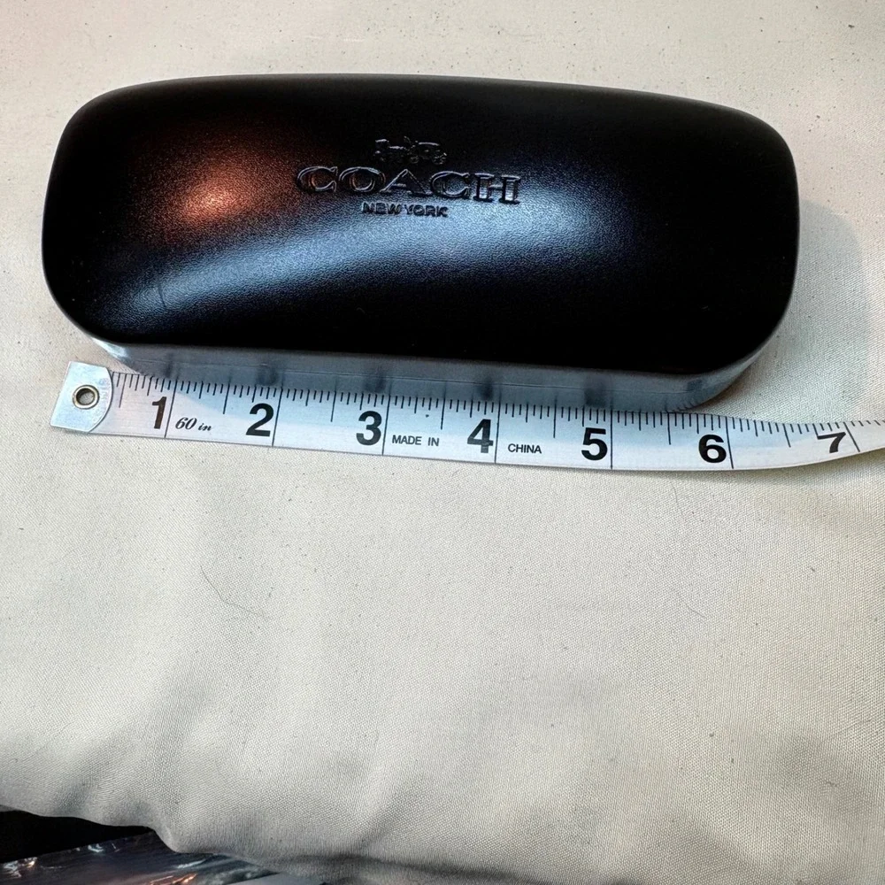 Coach New York Black Hard Shell Sunglasses Eyeglasses Case Embossed‎ Logo